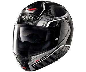 X-LITE Casque moto X-1005 Ultra Carbon Cheyenne N-Com Silver / White S