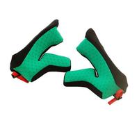 X-Lite X-502/Ultra Carbon Garnitures de joue, noir-vert, taille 25 mm
