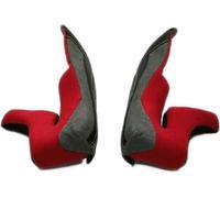 X-Lite X-403 GT/Ultra Carbon Garnitures de joue, noir-rouge, taille L