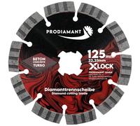 X-Lock Diamond Cutting Disc 125 mm for Concrete,Laser Welded with Turbo Segments for Hardest Materials