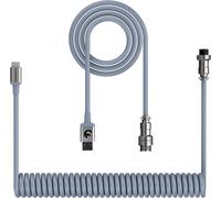 X Mambasnake C01 Câble De Clavier Spiralé, Câble Type-C Hyperspeed \U200B\U200Bavec Taux De Retour De 8Khz Pour Clavier De Jeu, Câble Usb-C Tpu Avec Revêtement Aviation Métallique, Pc/Téléphone - Gra