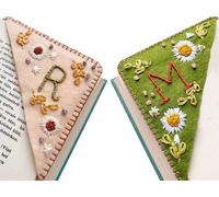 X Marque-Pages D'angle Brodés Cousus À La Main Printemps Été