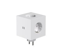 x Martinelli Luce Square 2 Socket Blanc Opale
