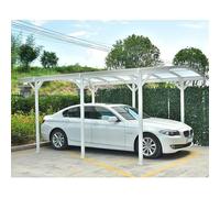 X-METAL Carport Autoportant en Aluminium Blanc et Polycarbonate 6mm 15,15m² | Abri Voiture avec Kit d'ancrage et Gouttières | Structure Robuste Anti-UV et Résistante aux Intempéries