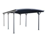 X-Metal Carport Autoportant en Aluminium et Polycarbonate 19,41m² | Protection Véhicule Anthracite avec Kit d'ancrage | Structure Robuste 6mm, Anti-UV, Gouttières Incluses