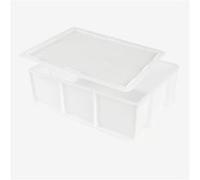 x mi bac à patons 400 x 300 x 120 mm 12 L + couvercle blanc Gilac