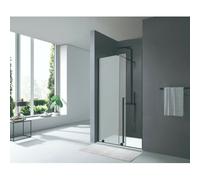 X-MOTION Porte de douche 200x140cm Coulissante, anticalcaire avec profilé noir mat (SATBWIXM140NIKAC)