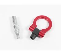 X-Parts Anneau de remorquage rouge pliable en aluminium M18 x 2,5 filetage à droite Convient pour voiture, camion, van, UTV, tracteur, ATV, bus, golf, RV, remorque