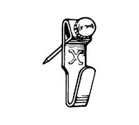 X Picture Hooks - N ° 1 Petit Crochet en Laiton avec goupilles à tête en Laiton - Paquet de 5