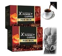 X Power Coffee, X Power Coffee for Men, The Secret To Strong Men, Energy Coffee for Men, Energy Coffee for Men, Power Coffee for Men, X-Power Coffee for Man (2BOX, Coffee)