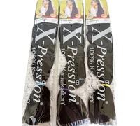 x-pression XPRESSION EXTENSION DE CHEVEUX ULTRA BRAID POUR TRESSAGE 208,28 cm 165g Par Paquet (OFFRE 3 PAQUETS) COULEUR 1