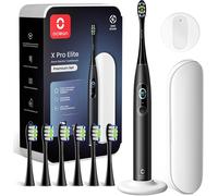 X Pro Elite Set,Brosse À Dents Électrique,7 Brossettes&étui Voyage,Brosse À Dents Électrique Sonique Sileusieux,Suivi En Temps Réel Et 4 Modes Sensible,Minuteur Et Rappel 30s,Noir Set