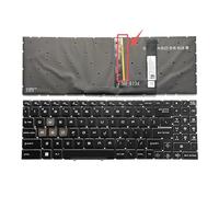 X psblty Clavier for Ordinateur Portable MSI, Disposition RU/US, Compatible avec Les modèles MS-15H1/15H2/15K1/15HK/17S1/1585/1583, Cyborg 15 A12V/A13V/A13U/A13VF et Cyborg 15 AI A1V(Fine RGB US)