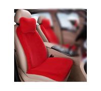 X psblty Coussins Siège Voiture Peluche Housse Siège en Peluche d'hiver, Coussin Imitation Fourrure Lapin, Protection Chaude Et Moelleuse, Accessoires D'intérieur Automobile(Red 3pcs)