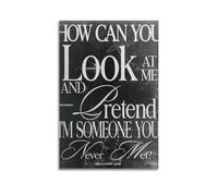 X psblty Impression sur toile avec paroles de musique de Back to Friends - Impression sur toile pour salon, chambre à coucher, dortoir - 20 x 30 cm - Sans cadre