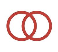 X psblty Support Telephone Voiture Anneau Plaque Magnétique Universel en Métal Support Autocollant Feuille Chargeur pour Voiture 2 Paquets Support de téléphone de Voiture(Red)