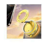 X psblty Support Telephone Voiture Support De Téléphone Magnétique sous Vide, Ventouse Réglable À 360 °, Format Poche, Pliable(Yellow)