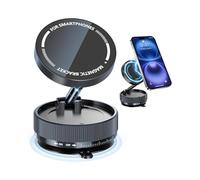 X psblty Support Telephone Voiture Support De Téléphone Magnétique sous Vide, Ventouse Réglable À 360 °, Format Poche, Pliable(K10-Black)