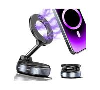 X psblty Support Telephone Voiture Support De Téléphone Magnétique sous Vide, Ventouse Réglable À 360 °, Format Poche, Pliable(Gray)