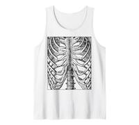 X-Ray Squelette en Cage côtelée Anatomie Halloween Costume Débardeur