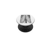 X-Ray Squelette en Cage côtelée Anatomie Halloween Costume PopSockets PopGrip Adhésif