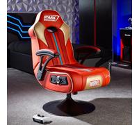 X-Rocker Chaise de Jeu Officielle Marvel Iron Man, piédestal Audio Pliable avec Haut-parleurs Bluetooth 2.1 sans Fil, Chaise vibrante réactive au Son pour Enfants et Juniors - Édition Elite