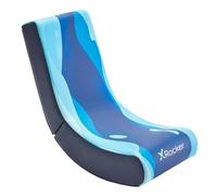X ROCKER Video Rocker Kids Gaming Chair Foldable Floor Rocker for Kids and Juniors, Low Folding Rocking Seat, Rocking Chair for Gaming, Console Gaming Chair for Kids - Lava Edition - Blue
