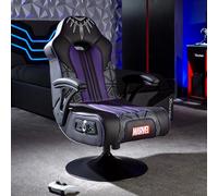 X-Rocker Official Marvel Black Panther Gaming Chair, Folding Audio Gaming Pedestal with Wireless Bluetooth 2.1 Speakers, Sound Reactive Vibrating Chair Gaming Seat for Kids & Juniors - Elite Edition