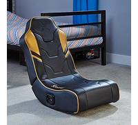 X-Rocker Shadow Chaise de jeu pour enfants et juniors, bascule audio 2.0, siège à bascule pliable bas avec 2 haut-parleurs stéréo, siège de jeu rembourré en mousse pour enfants pour Xbox, PS4 PS5