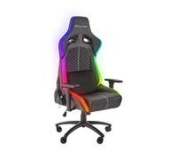 X-Rocker Siège Gaming Stinger Confort/Ergonomique Rembourré en Similicuir, Eclairage RVB, Accoudoirs Dossier/Hauteur Réglable 5144201 Noir