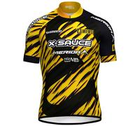 X-SAUCE FACTORY TEAM Maillot manches courtes 2025 noir/jaune 2XL