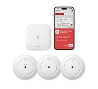 X-Sense D¨¦tecteur de Fuite d'eau Connect¨¦ avec Station de Base SBS50, D¨¦tecteur d'eau Wi-FI avec Alarme 110 DB, Port¨¦e Jusqu'¨¤ 500 m, Id¨¦al pour Cuisines, sous-sols, Salles de Bains, SWS54