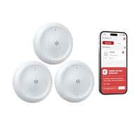 X-Sense Détecteur de Fuite d’Eau Wi-FI et de Basse Température, Capteur Intelligent 2-en-1 avec Alertes sur l’App de X-Sense Home Security, pour Cuisine, Salle de Bain, sous-Sol, SWS0B, Lot de 3