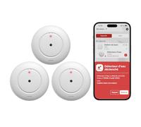 X-Sense Détecteur de Fuite d'eau Connecté, Station de Base SBS50 Requise, Détecteur d'eau Wi-FI avec Alarme 110 DB, Portée Jusqu'à 500 m, Idéal pour Cuisine, sous-Sol, Salle de Bain, SWS51, Lot de 3