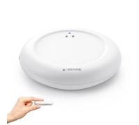 X-Sense Détecteur de Fuite d'eau Connecté Ultra Fin, Station de Base SBS50 Requise, Détecteur d'eau Wi-FI, Étanche IP67, Capteur de Fuite d'eau pour Cuisine, Salle de Bain, sous-Sol, SWS0A, Lot de 1