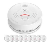 X-Sense Détecteur de Fumée avec 10 Ans de Durée de Vie de la Pile, Détecteur d'Incendie Répond à la Norme EN14604, SD11, Lot de 10
