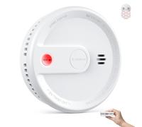 X-Sense Détecteur de Fumée avec Pile Scellée 10 Ans de Durée de Vie, Alarme d’Incendie Aimantée sans Perçage, Mode Veille sans Clignotement, Ultra-Fin, Bouton Test/Silence, XS0G-SN, Lot de 1