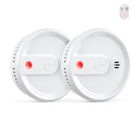 X-Sense Détecteur de Fumée avec Pile Scellée 10 Ans de Durée de Vie, Alarme d’Incendie Aimantée sans Perçage, Mode Veille sans Clignotement, Ultra-Fin, Bouton Test/Silence, XS0G-SN, Lot de 2