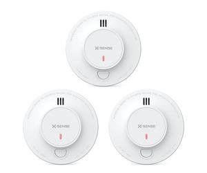 X-Sense Détecteur de Fumée, Base SBS50 Requise, SD19-MN, Lot de 3 | Batterie Intégrée de 10 Ans et Notifications via l’Application X-Sense Home Security