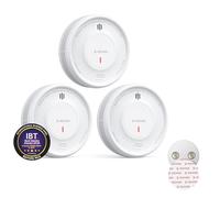 X-Sense Détecteur de Fumée Connecté avec Pad Adhésif Magnétique, Fonction avec l’Appli, Station de Base SBS50 Requise, Durée de Vie de 10 Ans et Batterie Remplaçable, XS0D-MR, Lot de 3