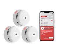 X-Sense Détecteur de Fumée Connecté avec Pile Remplaçable, Détecteur de Fumée Wi-FI Conforme à la Norme EN14604, Notifications Via l’Application, XS01-WX, Lot de 3