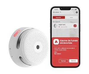 X-Sense Détecteur de Fumée Connecté avec Pile Remplaçable, Détecteur de Fumée Wi-FI Conforme à la Norme EN14604, Notifications Via l’Application, XS01-WX, Lot de 1