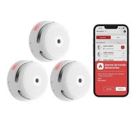 X-Sense Détecteur de Fumée Connecté avec Pile Remplaçable,Lot de 3