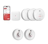 X-Sense Détecteur de Fumée Connecté avec Station de Base SBS50, SD11-MR31 et Détecteur de Chaleur Connecté avec Batterie Scellée 7 Ans, XH02-M, Lot de 2