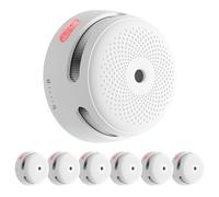 X-Sense Détecteur de Fumée Wi-FI Compatible avec l’Appli X-Sense Home Security, Station de Base SBS50 Requise, Mini-Détecteur de Fumée Interconnecté sans Fil Conforme à EN14604, XS01-M, Lot de 6