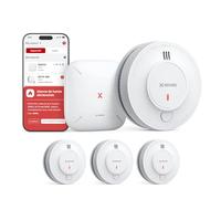X-Sense Détecteur de Fumée Connecté, Batterie Intégrée 10 Ans avec Station de Base SBS50, Fonction avec l’Appli, Compatible avec l’Application X-SENSE Home Security, SD19-MN31