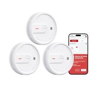 X-Sense Détecteur de Fumée Connecté, Durée de Vie de 10 Ans, Mode Nuit, Alarme Incendie avec Pile Remplaçable, Fonction Application, XS0E-iR, Lot de 3