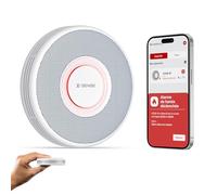 X-Sense Détecteur de Fumée Connecté Wi-FI, Alarme Incendie avec Alertes Vocales en Français, 17 Emplacements, Batterie Remplaçable, Épaisseur 33 mm, XS0B-iR, Lot de 1