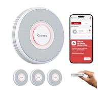 X-Sense Détecteur de Fumée Connecté Wi-FI Amazon, Alarme Incendie avec Alertes Vocales en Français, 17 Emplacements, Batterie Remplaçable, Épaisseur 33 mm, XS0B-iR, Lot de 3