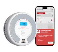 X-Sense Détecteur de Fumée et de Monoxyde de Carbone Connecté avec Batterie Remplaçable, Détecteur Intelligent Compatible avec X-Sense Home Security App, SC07-WX, Lot de 1